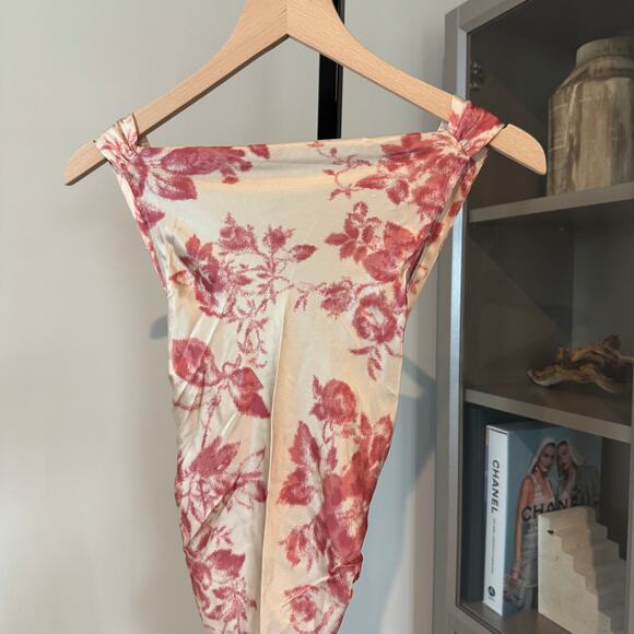 Reformation Anaiis Silk Maxi Dress NEW Cameo Rose Sleeveless Cowl Neck Size 2 - Picture 4 of 7